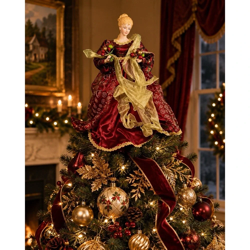 Vintage Christmas Tree Topper Angel 15